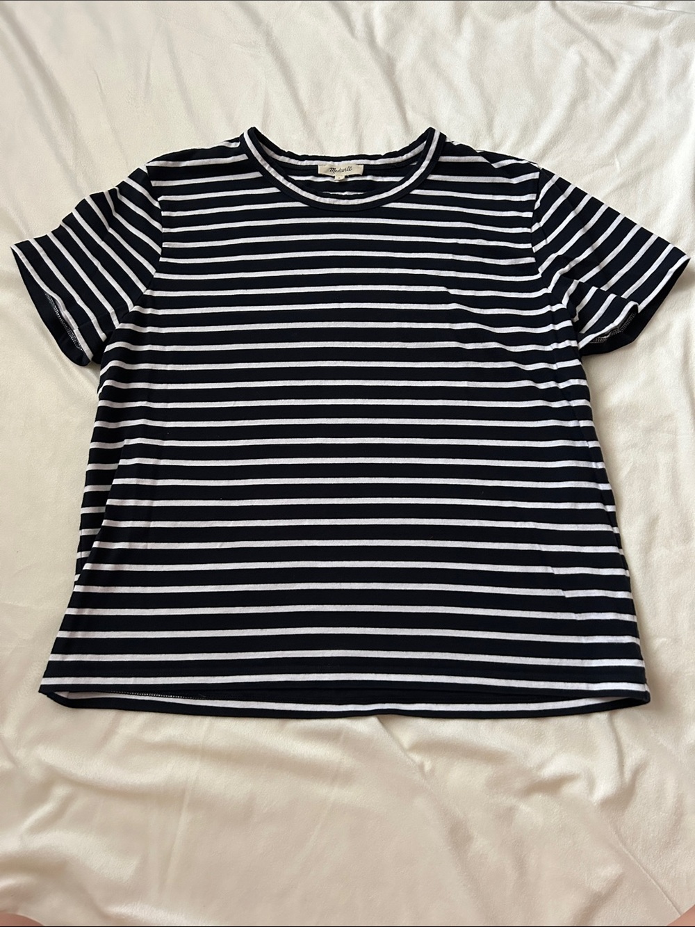 Madewell Black and White Stripped Shirt